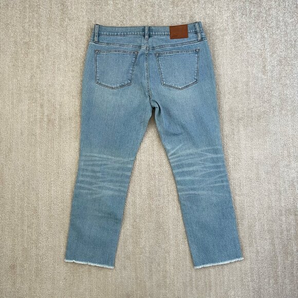 J. Crew Slim Broken In Boyfriend Blue Crop Jeans 29 - Picture 4 of 10
